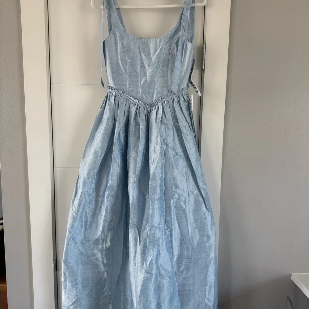 MARIE DRESS IN POWDER BLUE - Picture 7 of 11